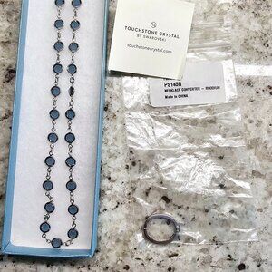 Touchstone Crystal Chanelle Necklace, Montana with Converter